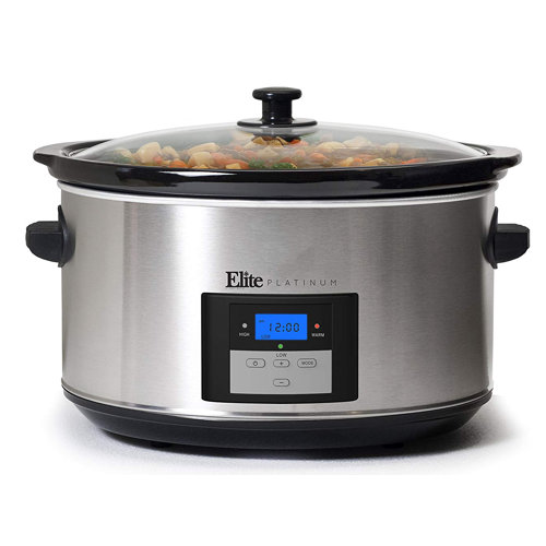 ELITE PLATINUM 8.5 Qt. Stainless Steel Digital Programmable Slow Cooker